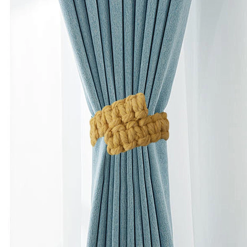 Jute Braided Curtain Holdback Rope Curtain Tiebacks For Decorative Curtain Holdbacks Fashion Woven Hanging Bandage Home Decor