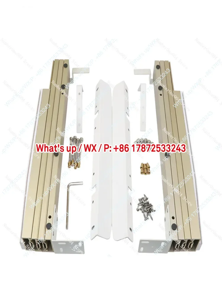 Kitchen unit expansion, kitchen island, flat push, hidden sliding rail, cabinet drawer, foldable table rail, hardware