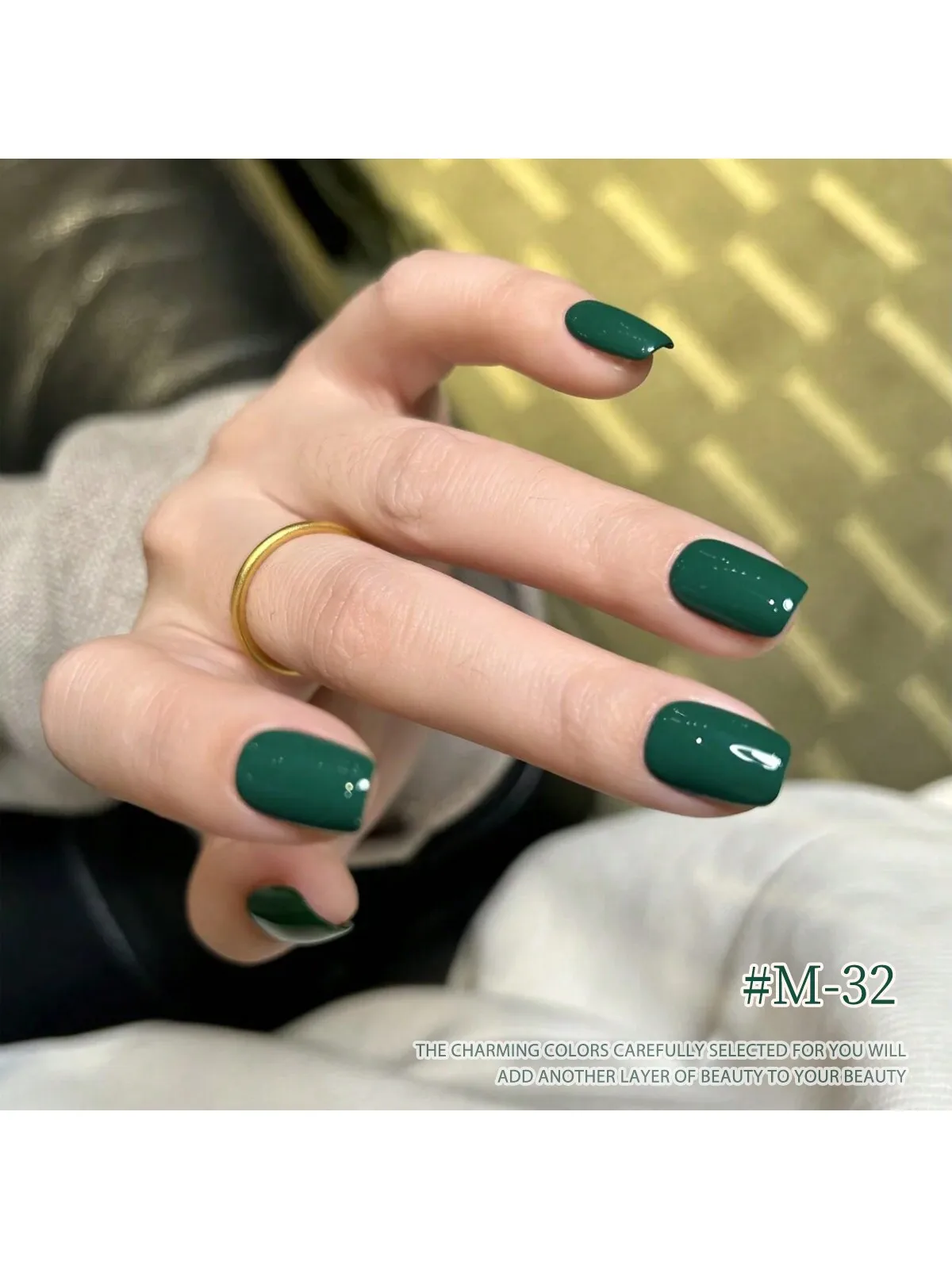 6-piece celadon green 15ml gel nail polish set semi-permanent nail polish set soak to remove UV varnish nail art for nail desig