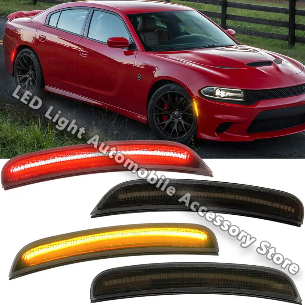 

4x For Dodge Charger 2015-2023 Front Rear LED Side Marker Light Car Lamp Replace OE 68214404AA 68214405AA 68214126AA 68214127AA