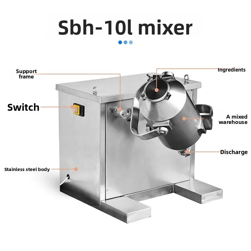 Mixing Machine Three Dimensional Powder Granules Mixer 3d Rotating Drum Powder Blender Mixer