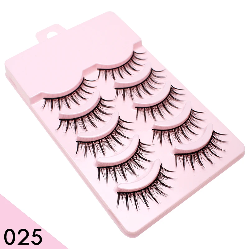 Natürliche 5 Paar Professionelle Make-up-Wimpern, Wispy Künstliche Wimpern im Koreanischen Stil, Kostenloser Versand, Cosplay Weiche Neue Manga Beauty Wimpern – Detail 16