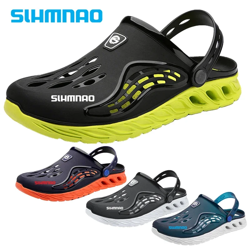 2024Summer Fishing Beach Sandals Anti slip Fishing Breathable Men\'s EVA Clogs Slimno Sandals Fashion Garden Work Hole Shoes 2024