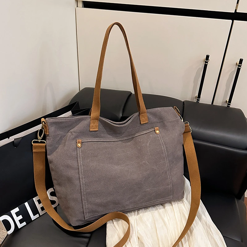 

High Quality Canvas Women Handbags Large Capacity Ladies Shoulder Bag Famous Designer Casual Travel Female Tote Messenger Bags