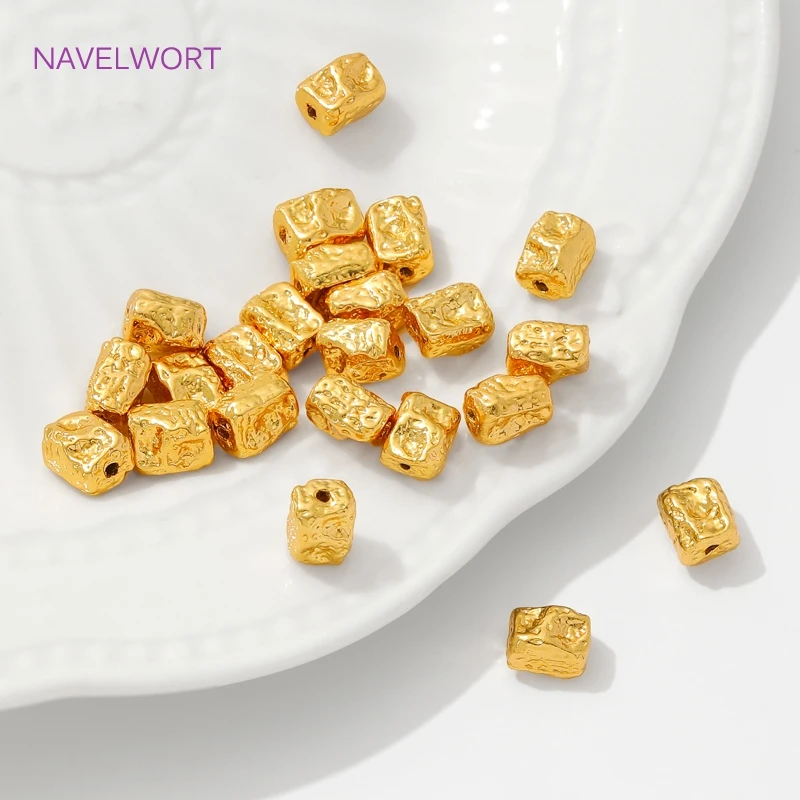 Separator Beads 18K Gold Plated Brass Irregular Spacer Beads For Jewelry Making Supplies,Bracelets Beads,DIY Beading Accessories image 6