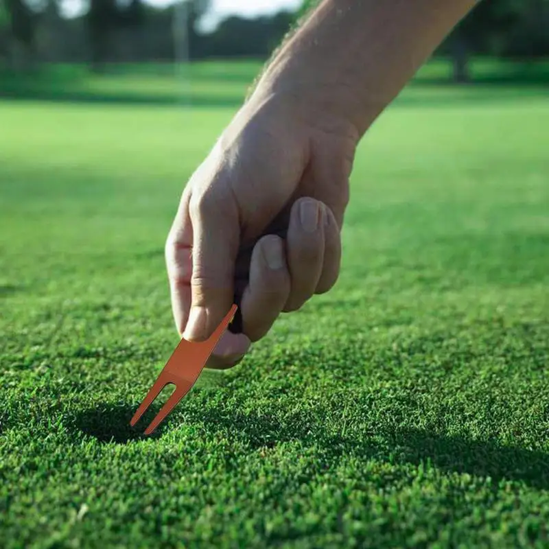 Herramienta de reparación de Divot de Golf, diseño de flexión, práctica, multifunción, principiantes y profesionales