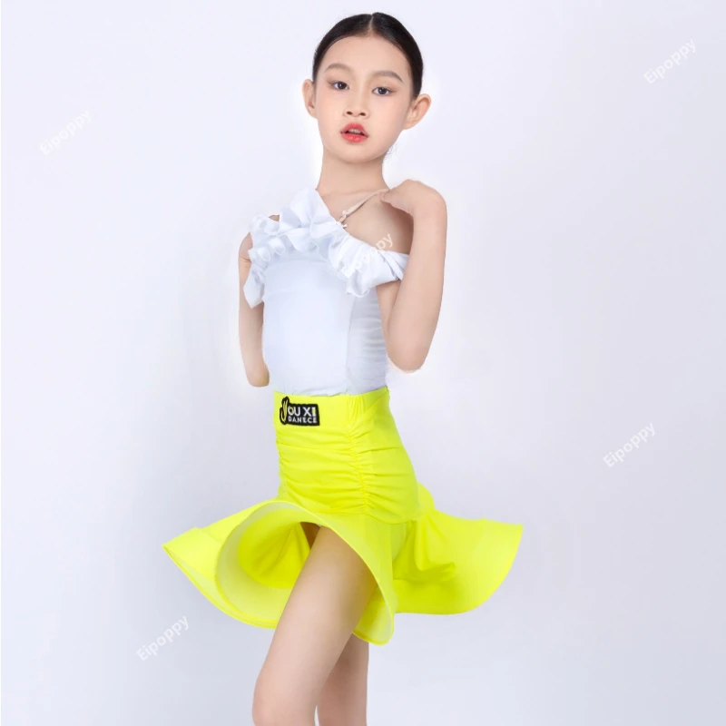 Costume de brevRégions ba Tango pour Fille, Robe de Scène, Compétition, Salle de Bal, Enfant