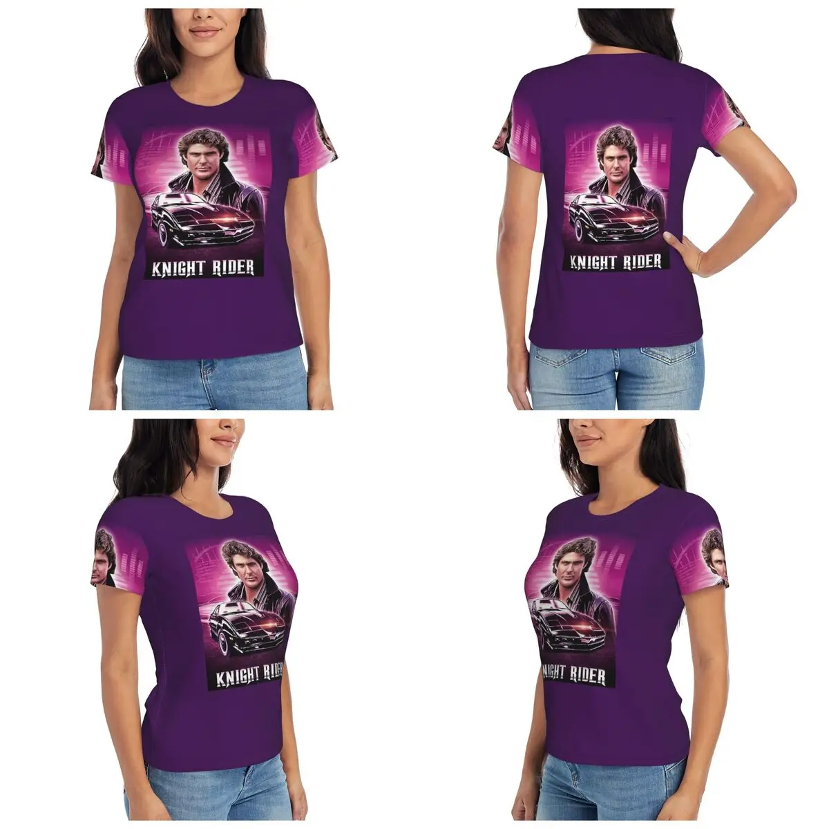 Knight Rider Action Tv Series T-Shirt for Women Crew Neck Streetwear T Shirts Women's Short Sleeve Summer Clothes Tops