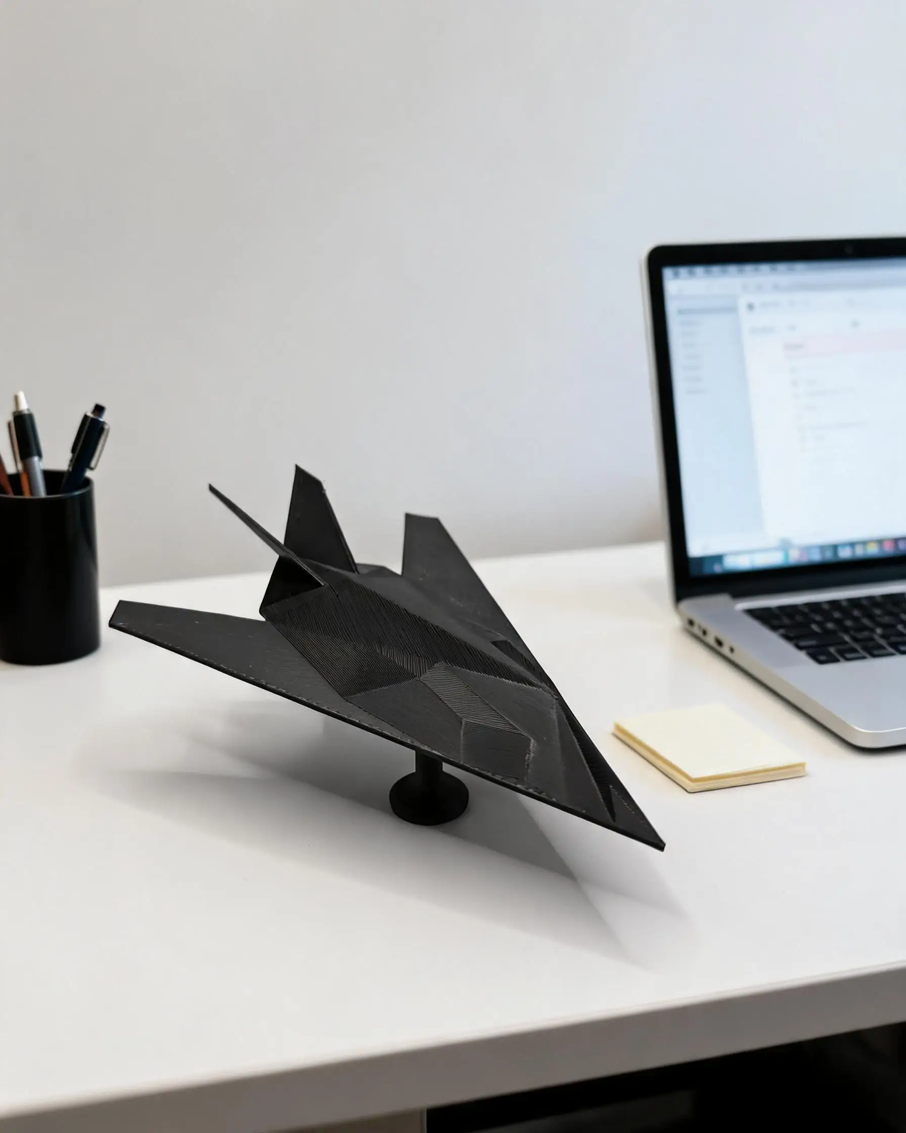 3D Printed F-117 Nighthawk Stealth Aircraft Ornament, Desktop Aviation Military Decor Craft Ornament