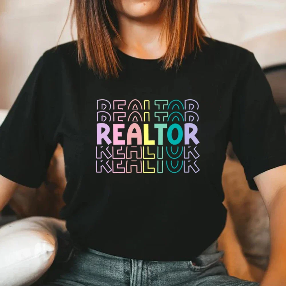 

Realtor T-Shirt Real Estate Shirt Realtor Definition T Shirt Women Short Sleeve Tshirt Graphic Tees Real Estate Agent Gift