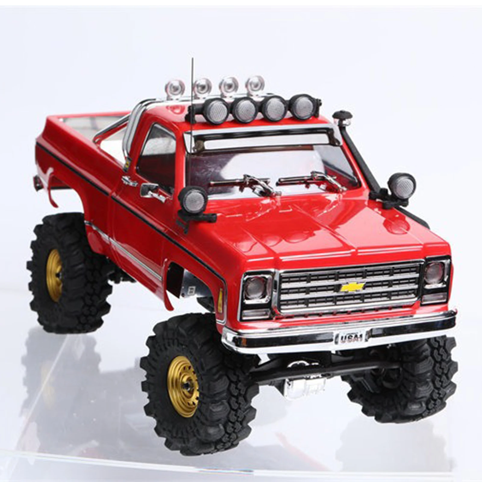 DC RC 1/18 1/24 TRX4M Xiaoqi SCX24 Multi-Mount Universal Dome Light Bar 4-Light High-Brightness Version