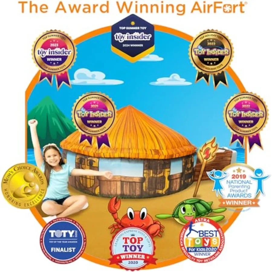 L'originale AirFort brevettato: costruisce un forte in 30 secondi, il forte gonfiabile per la tenda da gioco per 3-14 anni Una casetta da gioco dove Imagi