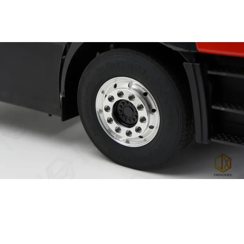2 pz Simulazione Ruota Fermo Aggiornamento Decorare 1/14 Per Tamiya Lesu Per Scania Man Actros Volvo Parti di Automobili Rc Camion Rimorchio