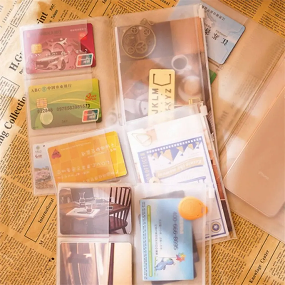 Pocket For Midori Travelers Standard PVC Zipper Bag Journal Planner Card Holder Notebook Storage Bag Notebook Zipper Bag