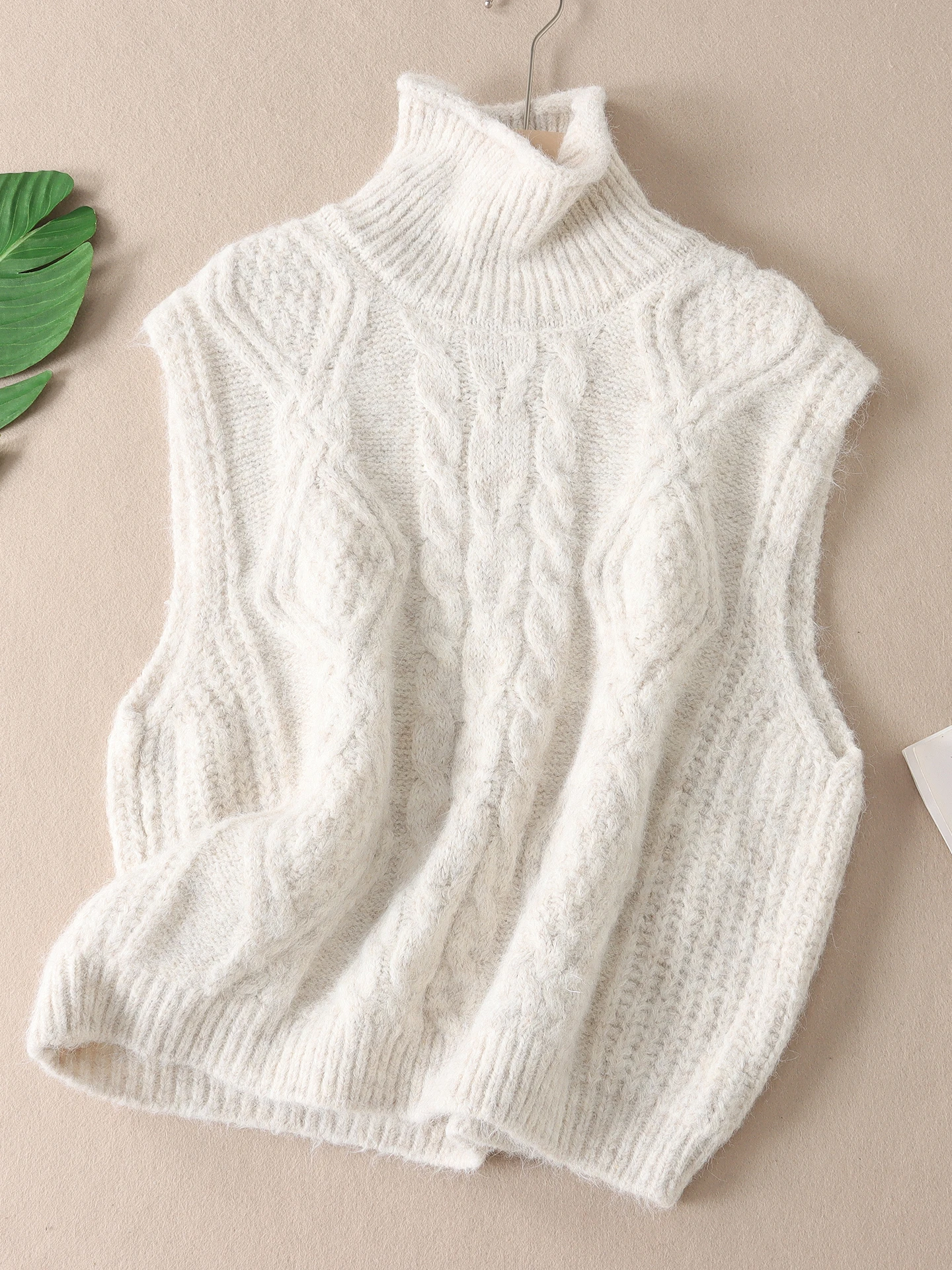 Gilet lavorato a maglia coreano Sle collo alto Thi donna inverno modello diamante sciolto Twist Bal Svel Faionable WA495