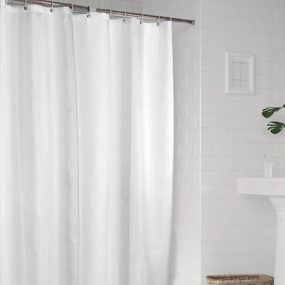 

Bathroom Shower Curtain Waterproof Thickened Decorative Partition Curtain Anti-Wrinkle Silky Natural Drape Bathroom Decoration