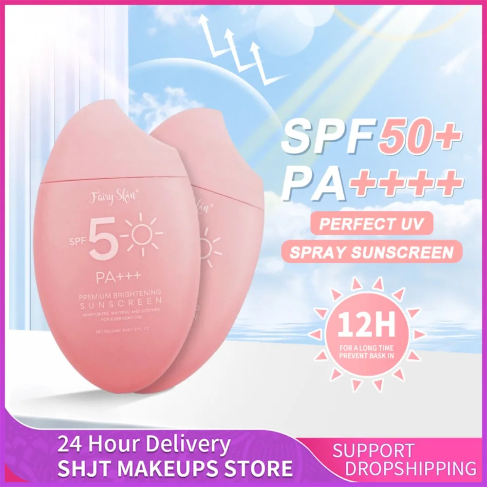 Body Sunscreen SPF 50 Light Thin Refreshing Sunscreen Protector Solar Sun Protection Cream Solar Blocker For Korean Women Face