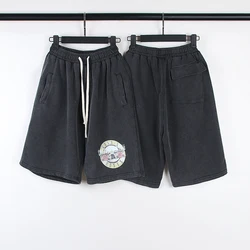 SAINT OF MICHAEL Guns N Roses-pantalones cortos de algodón 100% para hombre, ropa de calle de Hip Hop, pantalones de chándal, pantalones cortos casuales de moda de verano