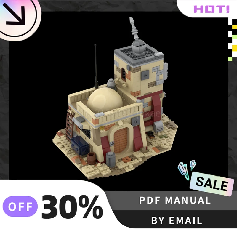 [605PCS] Aangepast MOC-huis op Tatooine # 2 Creatieve bouwstenen Set STEM Speelgoed DIY Bouwmodel Kit Verjaardagscadeaus