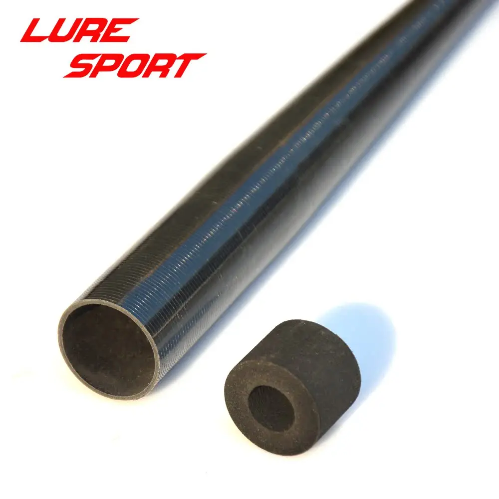 LureSport 2pcs Shiny Carbon taper 55cm handle Grip blank Rod Butt Section Rod Building component Rod Repair DIY Accessory