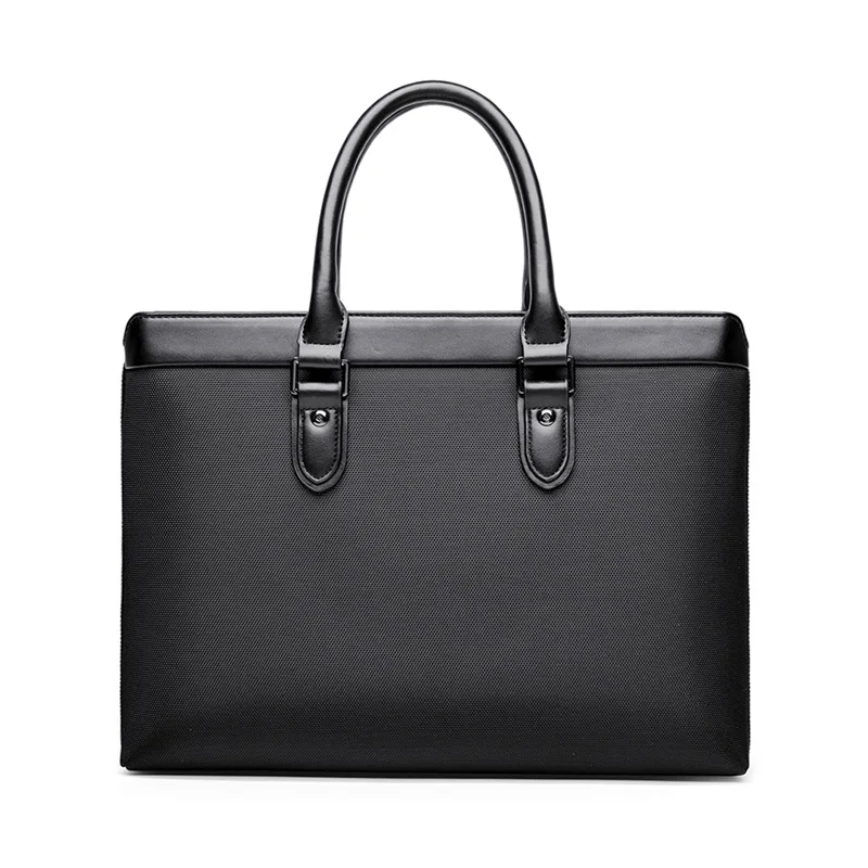 Men's briefcase Business handbag Bag Large capacity meeting bag Waterproof Oxford cloth laptop bag travel briefcase