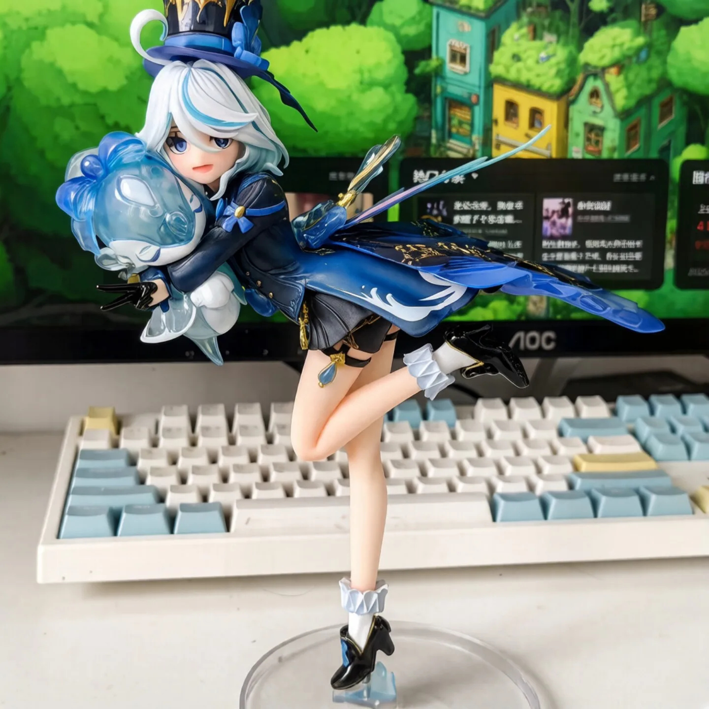 

Anime Genshin Impact Furina Figure Model Toy Ornaments Pvc Static Statue Game Periphery Action Figures Desktop Collection Gift
