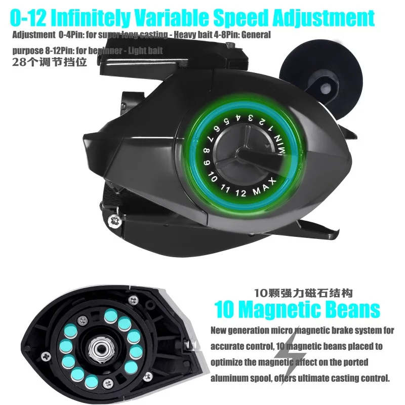 Digital water drop wheel sea fishing raft bridge boat fishing boat usb charging depth memory alarm