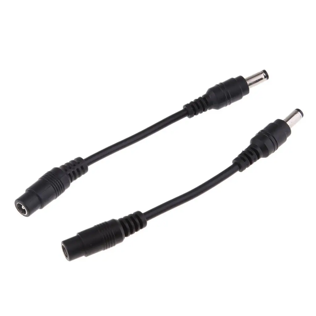 Cable de conexión de 2 piezas y 132mm, conector de alimentación de CC, 5,5mm x 2,1mm