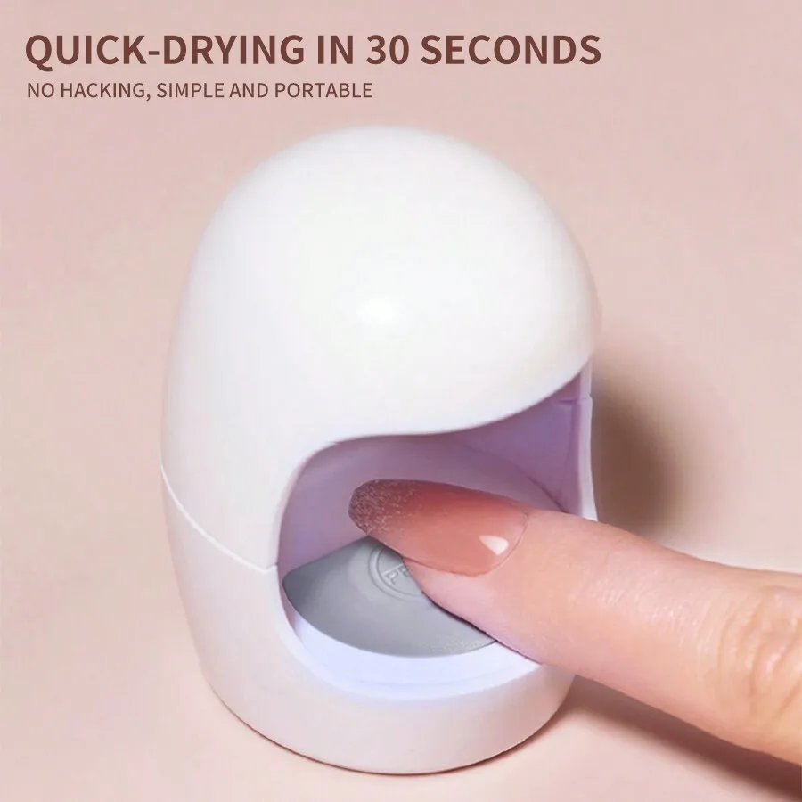 미니 계란형 LED 네일 램프 - 휴대용 UV/LED 젤 네일 건조기, 가정용 DIY 매니큐어, USB 전원