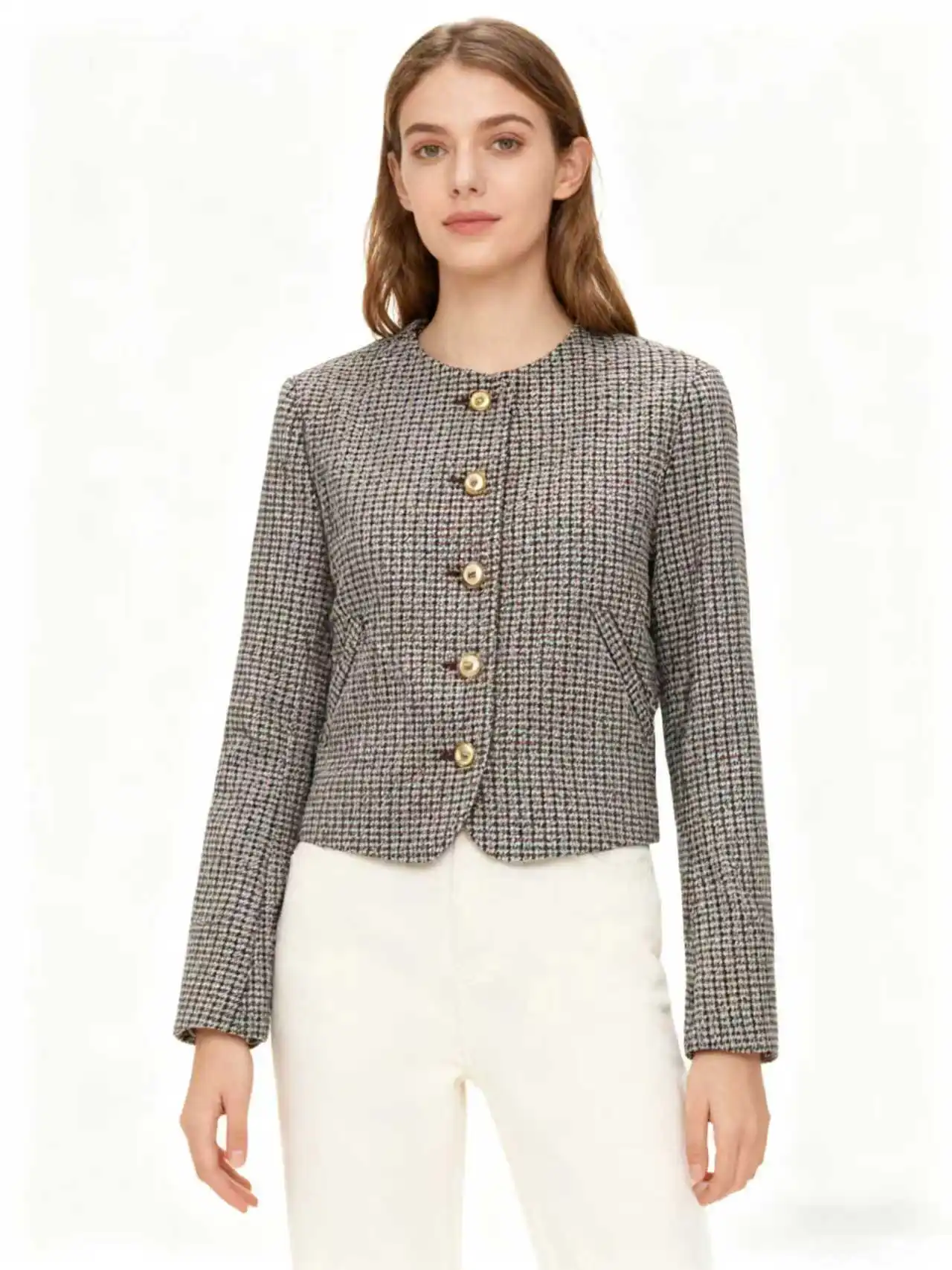 

Новый модный женский костюм с длинными рукавами в европейском и американском стиле, повседневная куртка, куртка