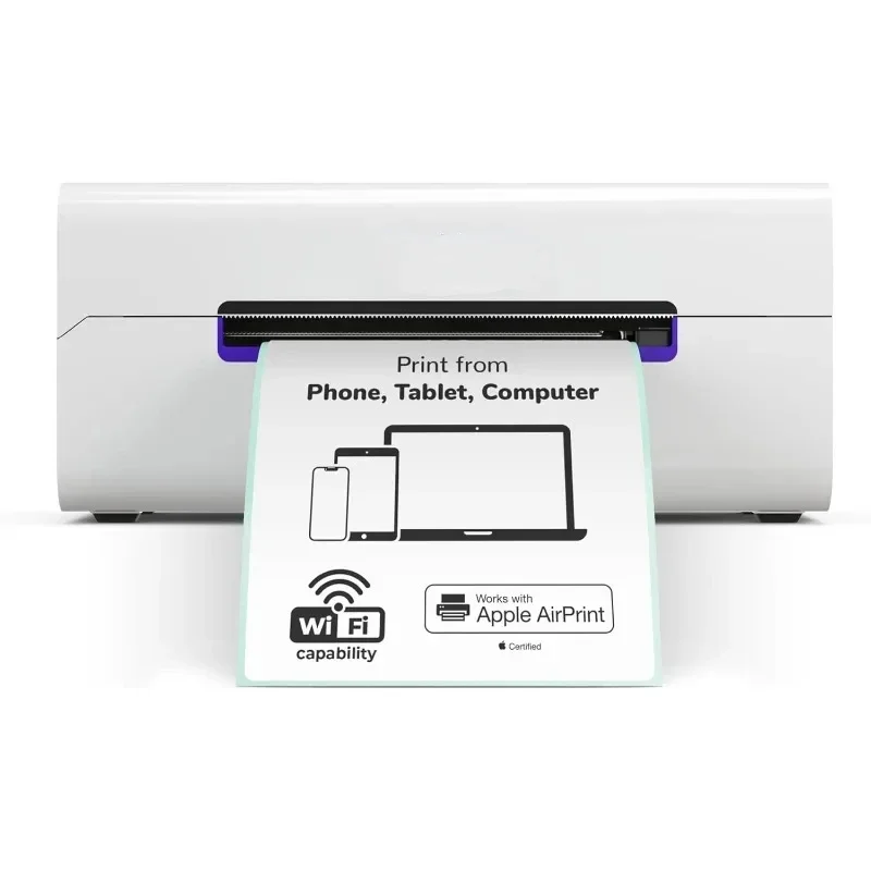 

Wireless Shipping Label Printer - Wi-Fi Thermal Label Printer for Shipping Packages - AirPrint