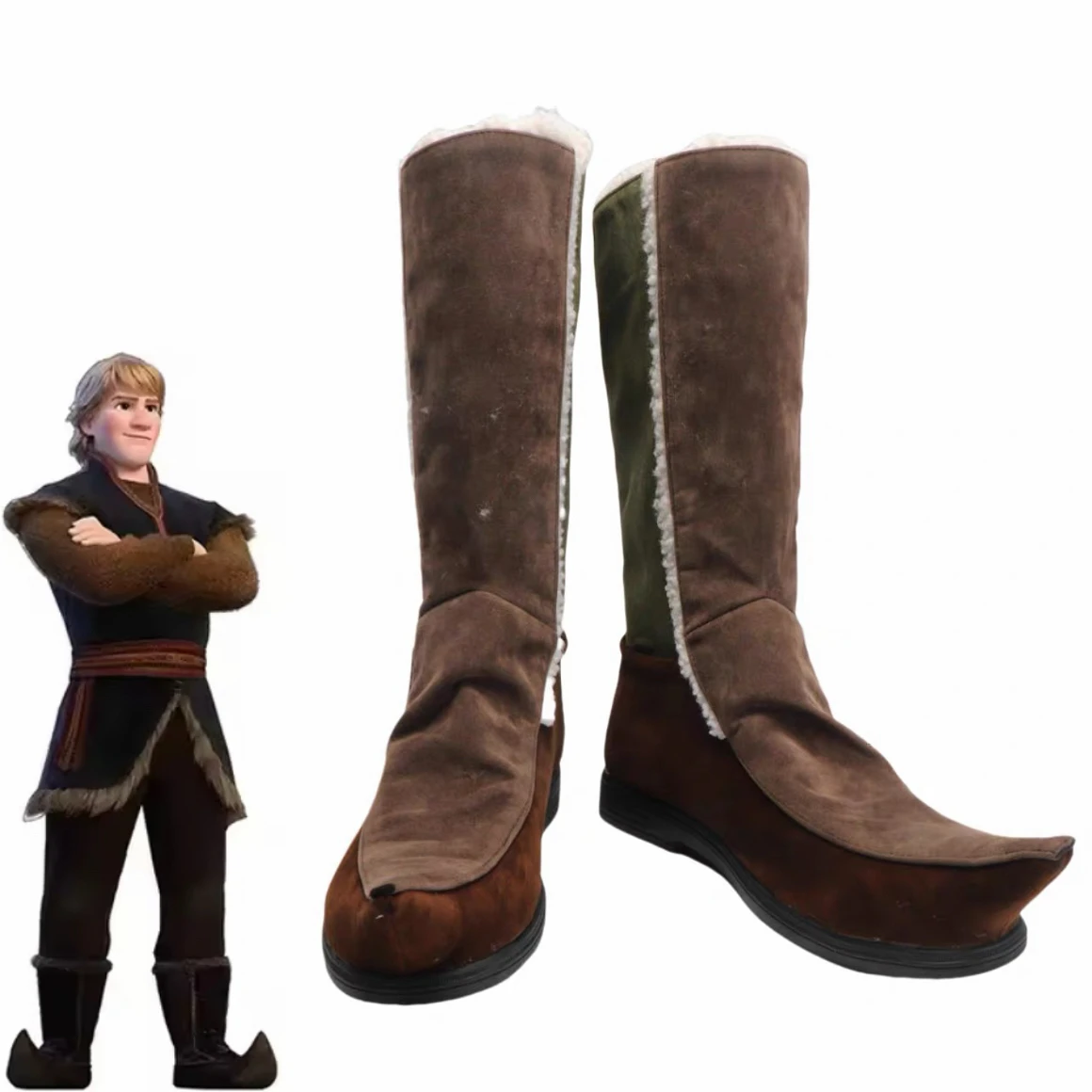 Buty do Cosplay Anime Kristoff, Botki, Strój na Halloween, Męskie Buty do Występów Scenicznych, Buty do Role Play