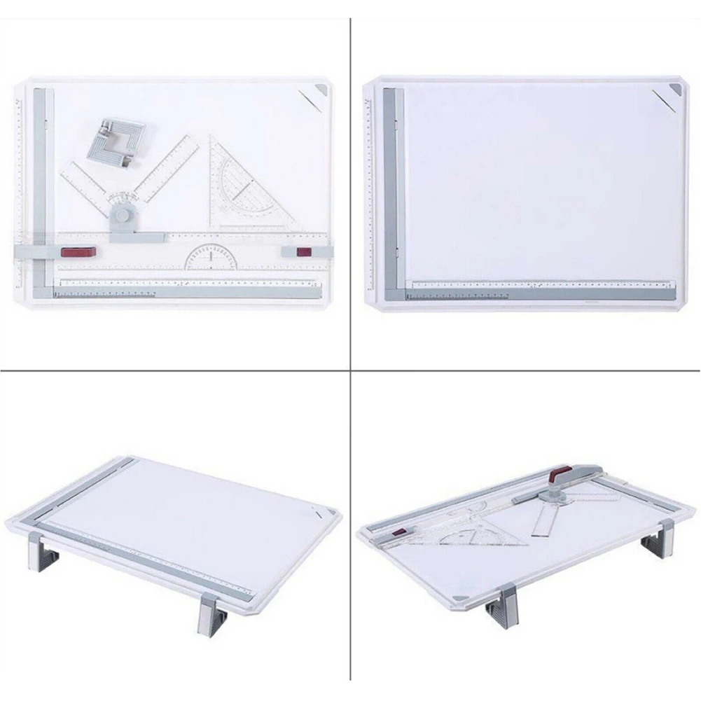 Plastic Material and ABS Plastic Type A3 Drawing Board Table with Clear Ruler Parallel Motion and Adjustable Angle