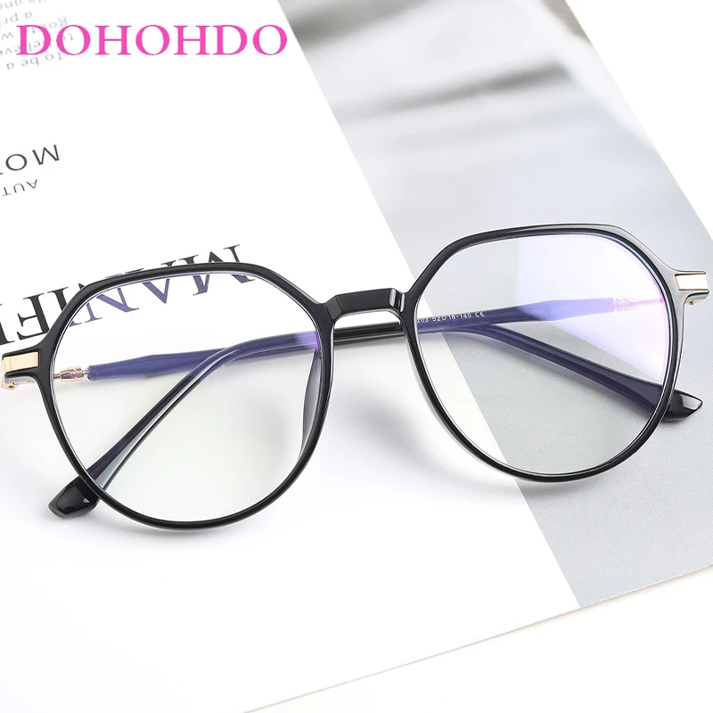 

DOHOHDO Fashion TR90 Comfortable Women Eyeglasses Portable Men Eyewear Ultra Light Frame Anti Blue Light Glasses Eye Protection