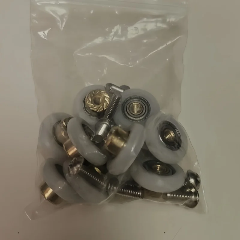 8pcs  Accessories 20mm-27mm Shower Door Rollers Pulley Bathroom Sliding Glass Door Wheels Sliding Door Wheels Rollers Bathroom