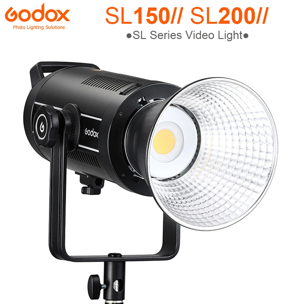 Светодиодная лампа для видеосъемки Godox SL150II SL200II, 150 Вт, 200 Вт, дневсветильник свет с креплением Bowens, сбалансированный 5600K 2,4G, беспроводная система X для интервью