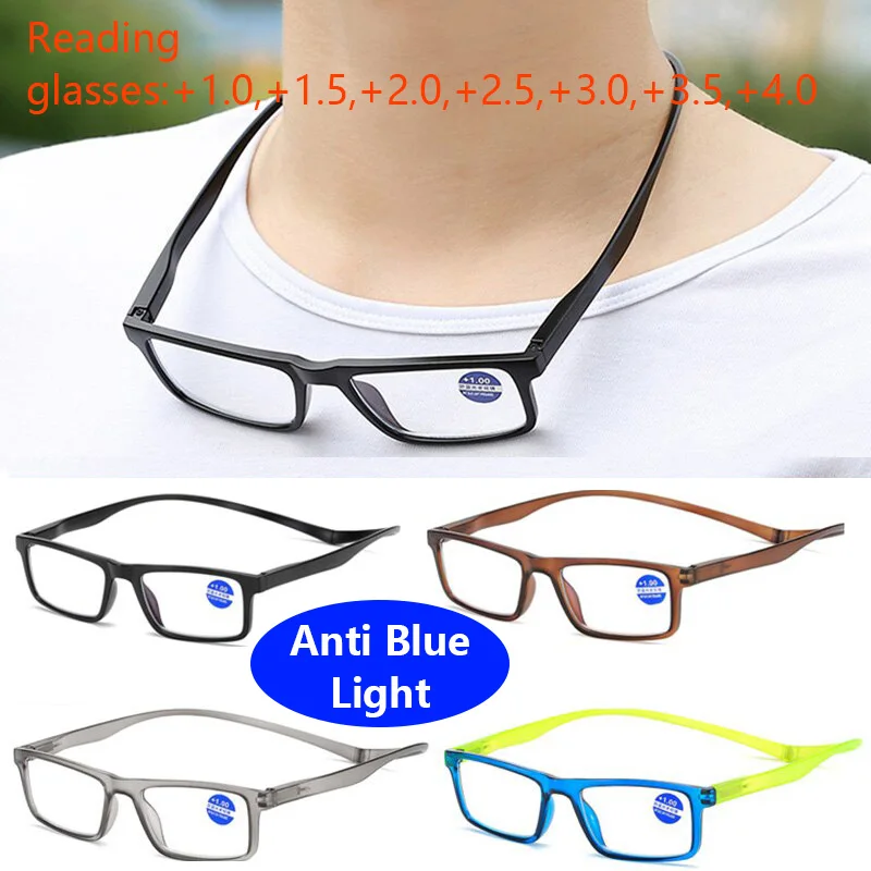 

+1.0 +1.5 +2.0 T0 +4.0 Reading Glasses Anti Blue Light Blocking Magnifying Eyewear Magnetic HanBck Presbyopic Eyeglasses