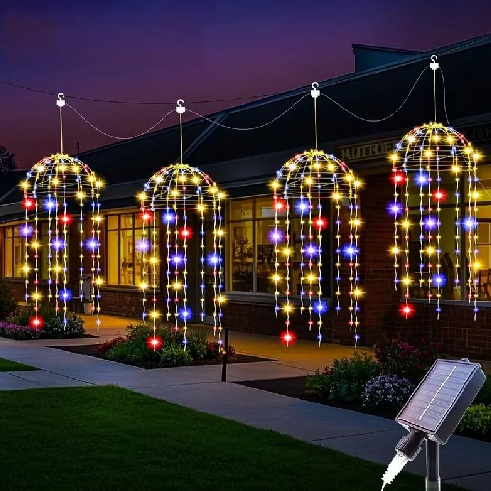 Solar Jellyfish Lights 4/6 pcs Solar Waterproof Outdoor Hanging Home Garden Decoration Lights With 8 Modes for Courtyard Trees image 2