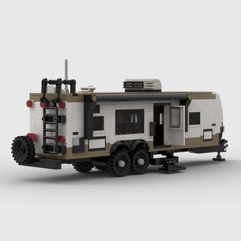 City Car Model Moc Building Bricks Flight 264BHW Camper Trailer Technology Modular Blocks GiftsToys DIY Sets Assembly Christmas