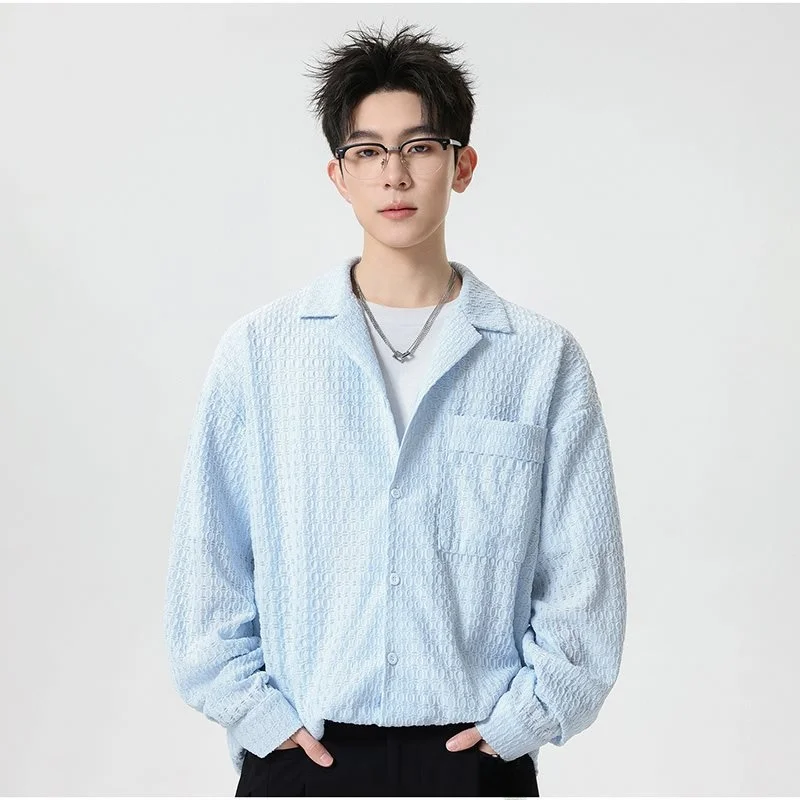 

Simple Knitted Polka Dot Embroidery Men's Casual irt Breathable V-Ne Long Sve Spring Commute Casual Sle Cotton Blend