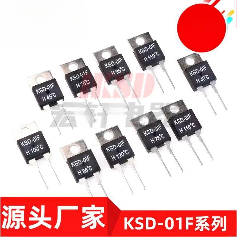 5pcs KSD-01F (normally open =H) (normally closed =D) 40/45/50/65/70/85/95-150 （degrees=C） temperature control temperature switch