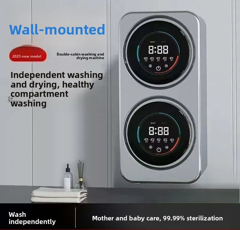Twin Tub Mini Washing Machine for Underwear Small Portable Washer Dryer Combo