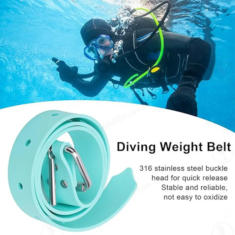 1.3M/1.5M Adjustable Silicone Weighting Strap, Freediving Weight Belt, Solid Color, Durable Diving Gear Accessory