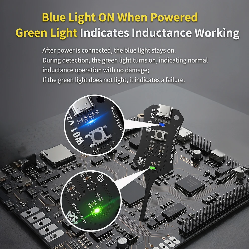 Intelligenter Induktionstester für Motherboard-Spulen mit Typ-C-Schnittstelle für Handy-Reparatur und Fehleranzeige – Detail 13