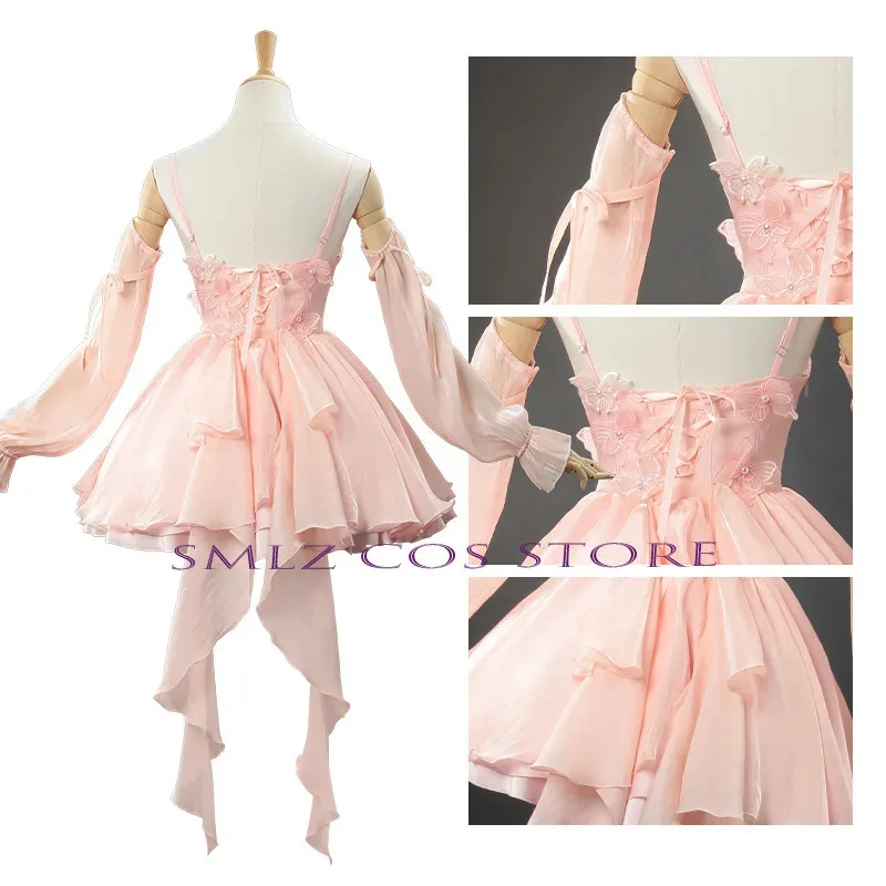 Game Love and Deepspace Cosplay Mc Hunter Cosplay Girls Women Pink Dress Uniform Suit Party Play Outfits for Sexy Girl Skirt