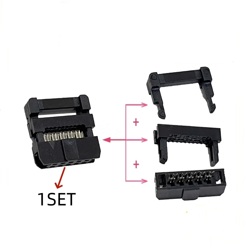 10sets Crimping Pitch 2.0mm -6/8/10/12/14/16/20/24-50 P Horn Plug Idc Connector