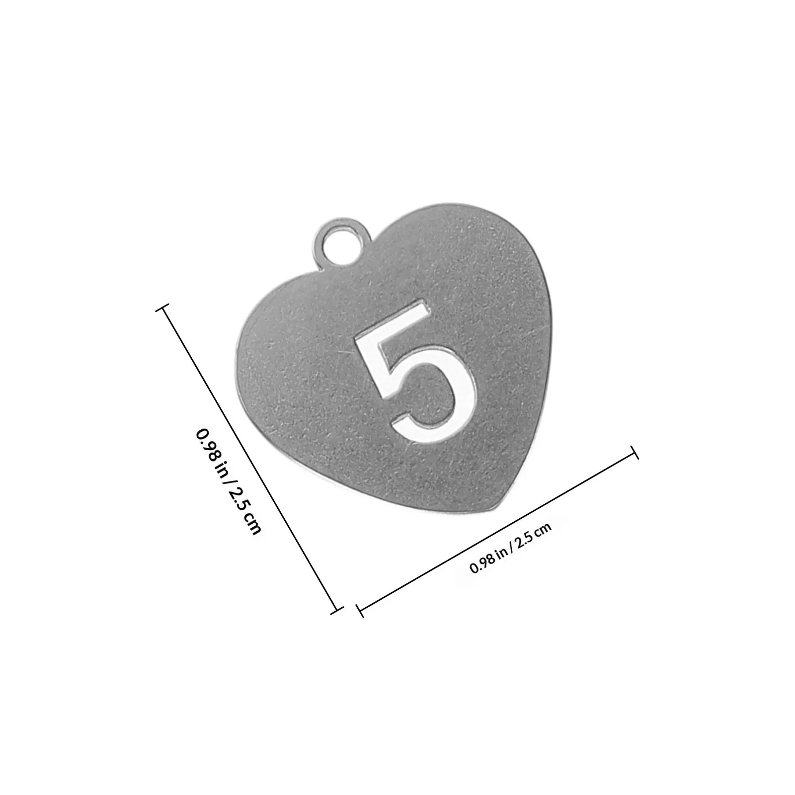 10Pcs Rustproof Metal Numbered Key Tags Heart Design for Keys Luggage Tag Suitcase Id Labeling Locker Name Tag Key Ring