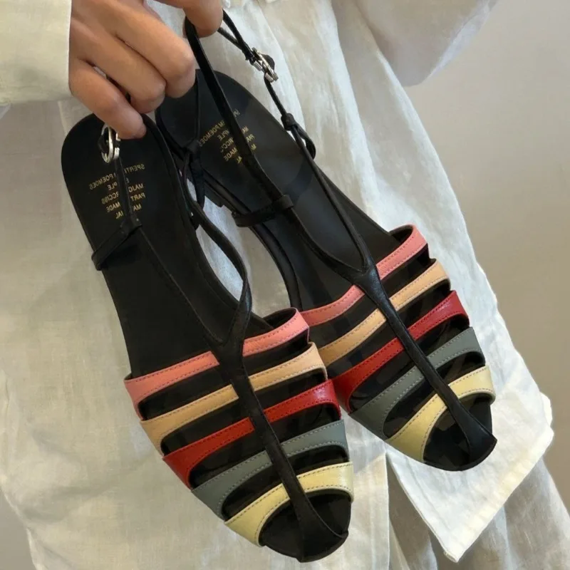 

New Womens Shoes Retro Luxury Genuine Leather Roman Sandals for Woman Fashion Vacation Casual Shoes Designer Shoes Zapatos Mujer