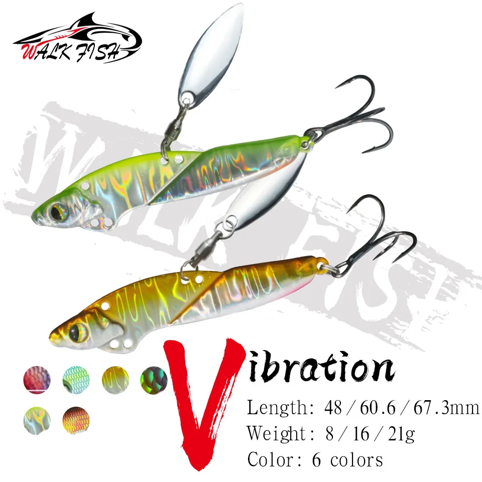 WALK FISH 1PCS Fishing Lure 8g 16g 21g Artificial Blade Metal Vibration Bait Swimbait Pesca For Bass Sinking Spinner Crankbait