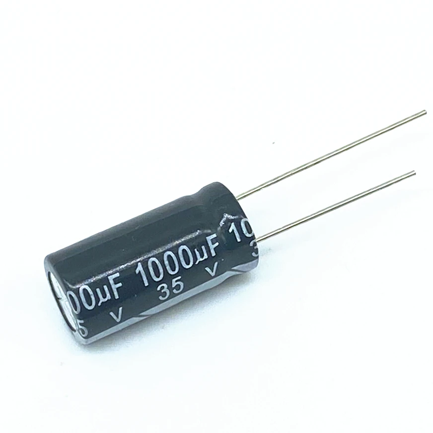 10PCS Higt quality 35V1000UF 10*20mm 1000UF 35V 10*20 Electrolytic capacitor